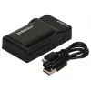 Carregador para câmara digital Duracell, USB, carregador para interiores, Panasonic DMW-BLF19, preto, 5 V, 5 V