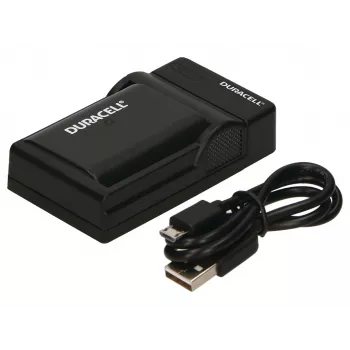 Carregador para câmara digital Duracell, USB, carregador para interiores, Panasonic DMW-BLF19, preto, 5 V, 5 V
