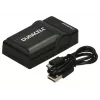 Carregador para câmara digital Duracell, USB, carregador para interiores, preto, 5 V, 5 V, 5 V