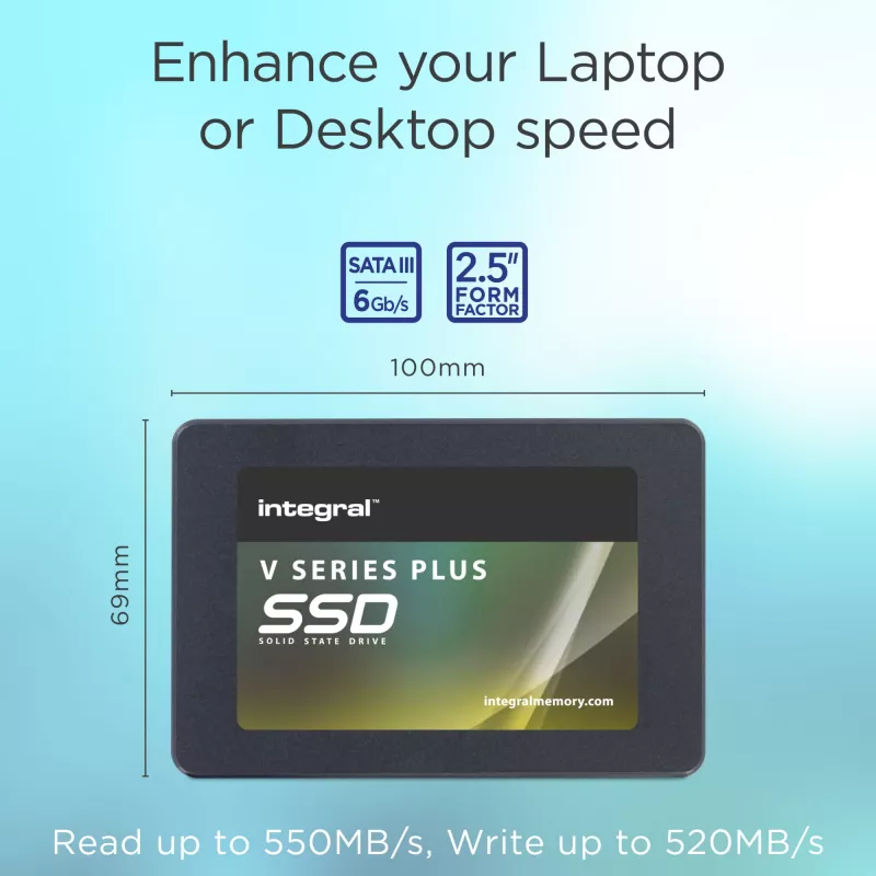 Integral 512GB SSD 2,5 polegadas SATA 3 R-550MB/s W-520MB/s TBW 150 V SERIES 2 PLUS