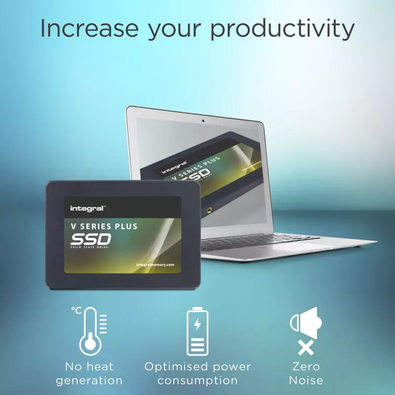Integral 1TB - 1024GB SSD 2,5 polegadas SATA 3 R-550MB/s W-520MB/s TBW 300 V SERIES 2 PLUS
