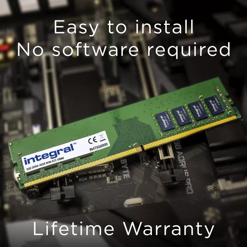 Integral 32GB módulo de RAM para PC DDR4 3200MHZ PC4-25600 UNBUFFERED NON-ECC DIMM 1.2V 2GX8 CL22