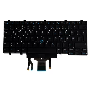 Origin Storage teclado de portátil Lat 7370 alemão 83 teclas retroiluminado Single Point