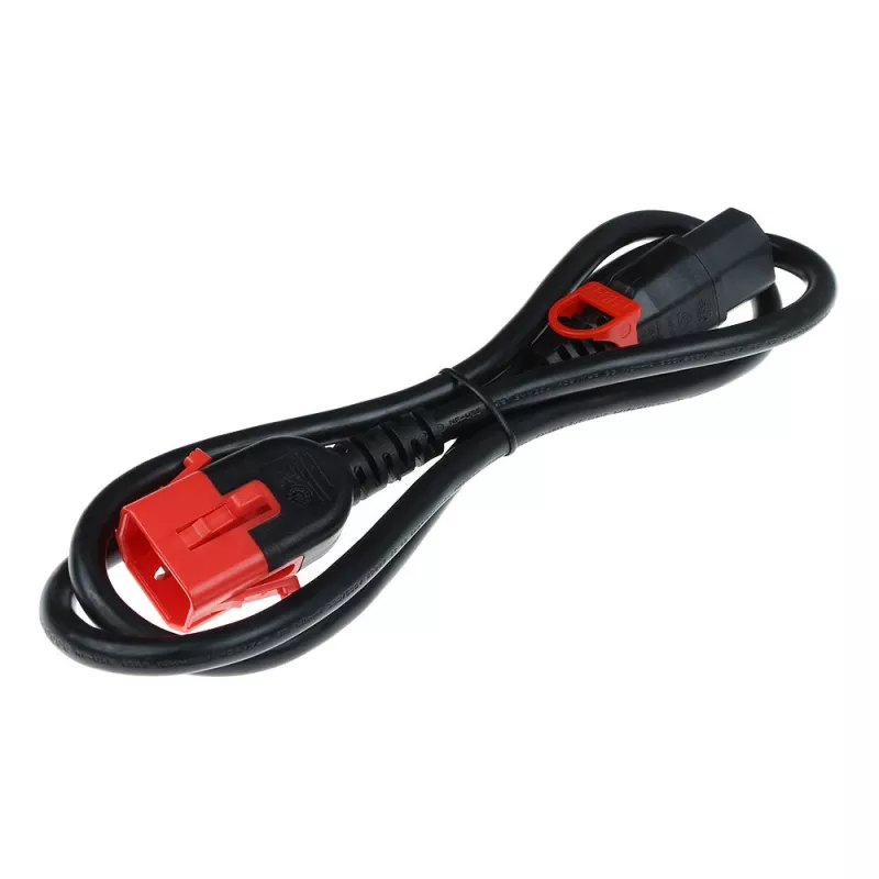 Cabo de alimentação ACT C13 IEC Lock+ - C14 IEC Lock Dual Locking preto 2 m, PC3603