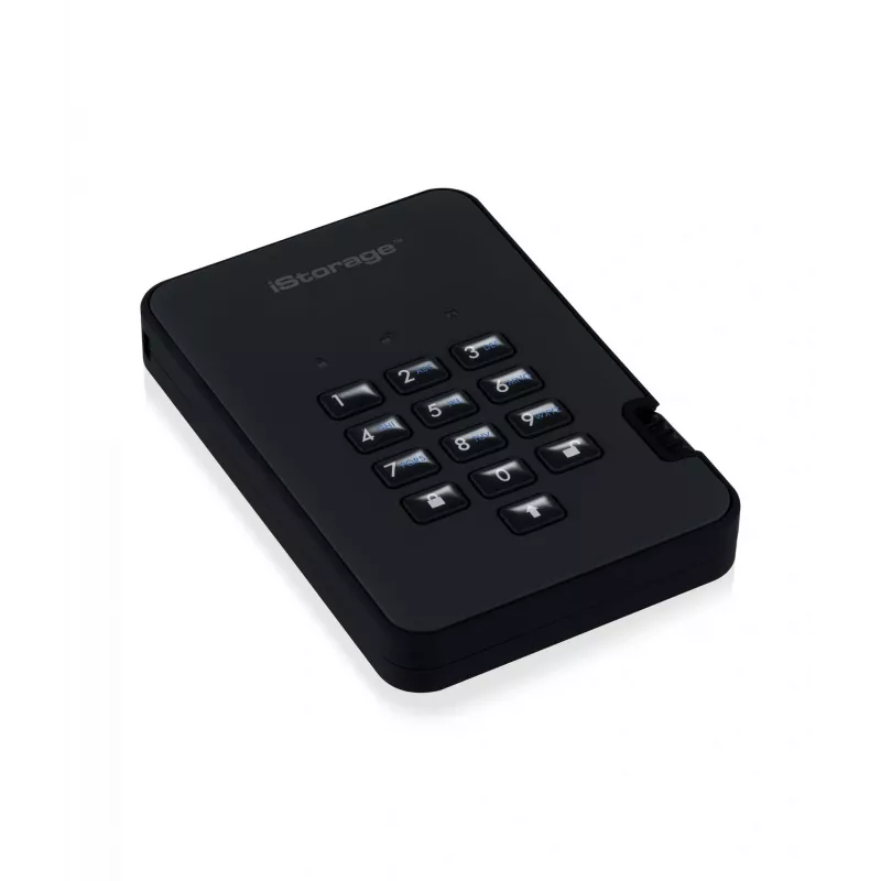 SSD iStorage diskAshur² 128GB preto | Unidade de estado sólido portátil segura | Encriptação de hardware AES-XTS 256 bits | Protegida por PIN | Independente do sistema operativo e plataforma | Conforme TAA | Proteção contra ataques de força bruta | Resistente ao pó/água