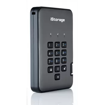 SSD iStorage diskAshur PRO² 4 TB | Unidade de estado sólido portátil segura | FIPS 140-2 Nível 2, NCSC CPA, NLNCSA BSPA & NATO Restricted | Encriptação de hardware AES-XTS 256 bits | Protegida por PIN | Independente do sistema operativo e plataforma | Conforme RGPD, conforme TAA | Proteção contra ataques de força bruta | Resistente ao pó e água