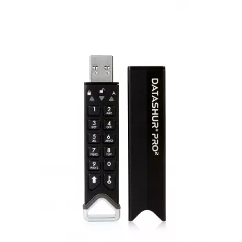 iStorage datAshur PRO2 512 GB | Pen USB segura | Certificada FIPS 140-2 Nível 3 | Encriptação de hardware AES-XTS 256 bits | Protegida por palavra-passe | Resistente ao pó/água |