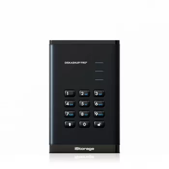 SSD iStorage diskAshur PRO3 256 bits 2 TB FIPS 140-3 Nível 3, 2 TB, 2,5 polegadas, USB Type-A / USB Type-C, 3.2 Gen 1 (3.1 Gen 1), 448 MB/s, preto