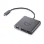 DELL Adaptador USB-C para HDMI/DP com Power Pass-Through, Com fios, USB 3.2 Gen 2 (3.1 Gen 2) Type-C, Preto, 3840 x 2160 píxeis, Dell, 3840 x 2160 píxeis