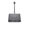 DELL Adaptador USB-C para HDMI/DP com Power Pass-Through, Com fios, USB 3.2 Gen 2 (3.1 Gen 2) Type-C, Preto, 3840 x 2160 píxeis, Dell, 3840 x 2160 píxeis