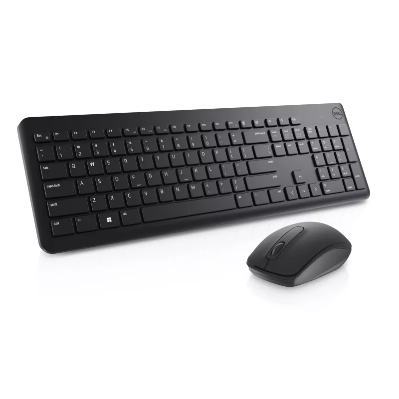 DELL Teclado e rato – KM3322W – UK (QWERTY), Full-size (100%), sem fios, RF Wireless, QWERTY, preto, rato incluído