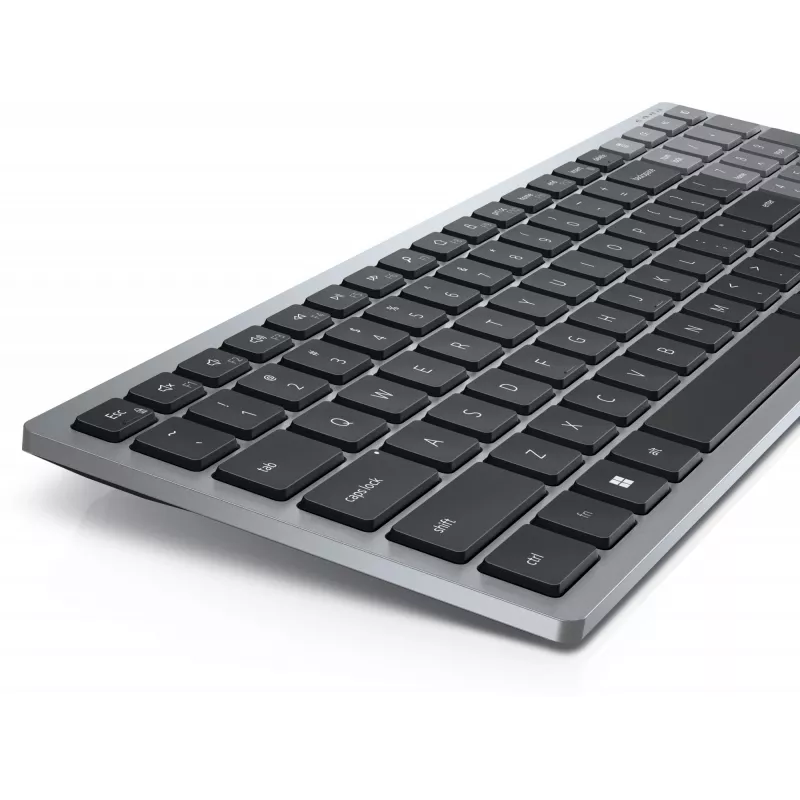 DELL Pro Plus Teclado compacto - KB740 - Belga (AZERTY), Full-Size (100%), Sem fios, RF Wireless + Bluetooth, Interruptor tesoura, AZERTY, Cinzento, Preto