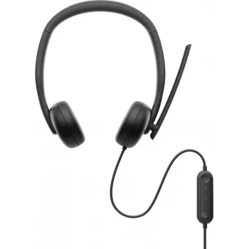DELL Pro auscultador com cabo – WH3024, com fio, chamadas/música, 20 – 20000 Hz, 110 g, auscultador, preto