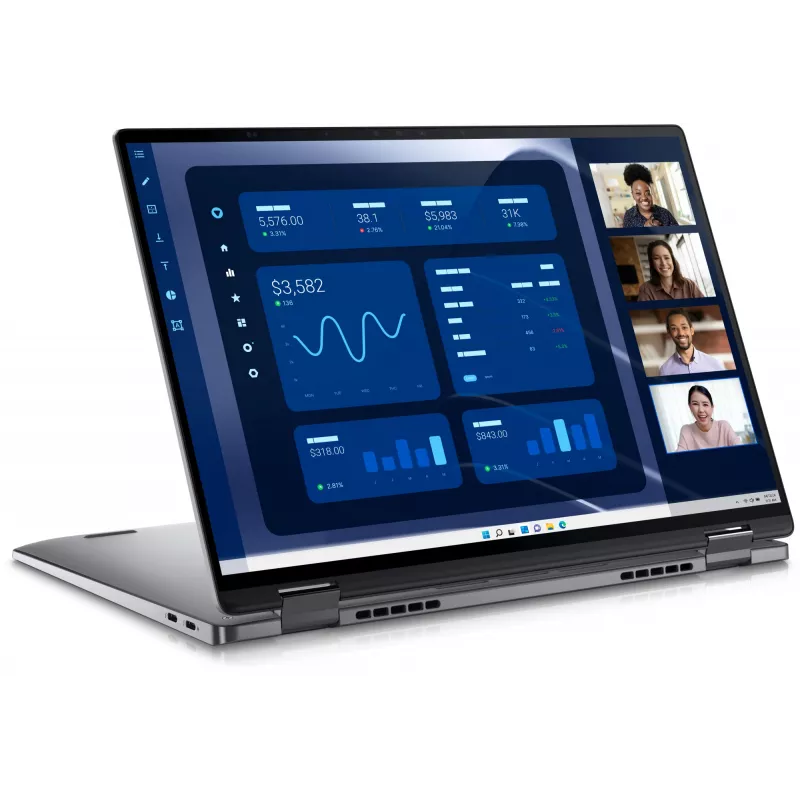 DELL Latitude 9450 2-em-1 Intel Core Ultra 7 165U híbrido (2-em-1) 35,6 cm (14 polegadas) ecrã tátil Quad HD+ 16 GB LPDDR5x-SDRAM 512 GB SSD Wi-Fi 7 (802.11be) Windows 11 Pro belga cinzento