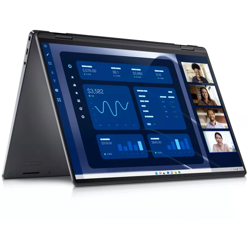 DELL Latitude 9450 2-em-1 Intel Core Ultra 7 165U híbrido (2-em-1) 35,6 cm (14 polegadas) ecrã tátil Quad HD+ 16 GB LPDDR5x-SDRAM 512 GB SSD Wi-Fi 7 (802.11be) Windows 11 Pro belga cinzento