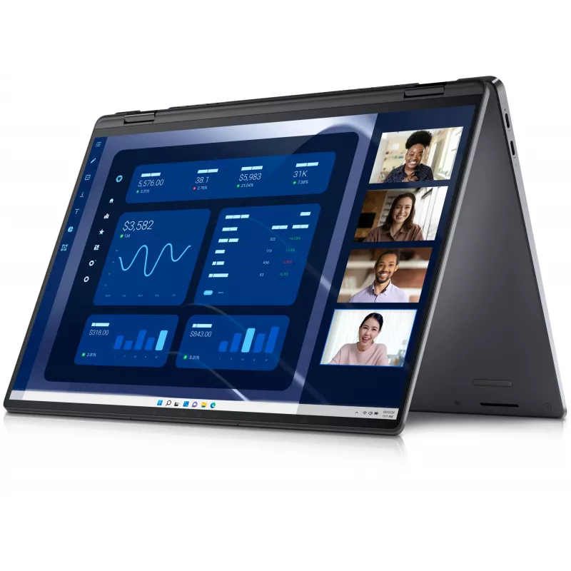 DELL Latitude 9450 2-em-1 Intel Core Ultra 7 165U híbrido (2-em-1) 35,6 cm (14 polegadas) ecrã tátil Quad HD+ 16 GB LPDDR5x-SDRAM 512 GB SSD Wi-Fi 7 (802.11be) Windows 11 Pro belga cinzento