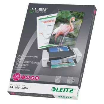 Leitz iLAM Películas de plastificação A4 mate, 125 mícrones, embalagem de 100