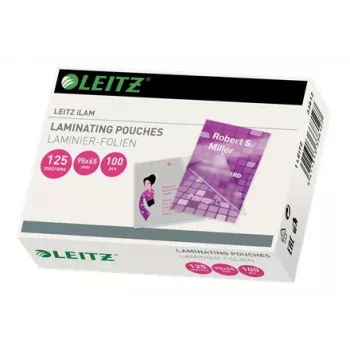 Leitz iLAM Películas de plastificação 95 x 65 mm brilhantes, 125 mícrones, embalagem de 100
