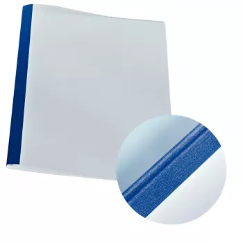 Leitz Capas de encadernação térmica linho 3 mm, A4, Cartão, Azul, Transparente, 30 folhas, 240 g/m², 80 g/m²