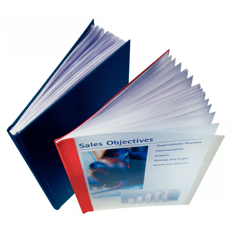 Leitz Capas de encadernação térmica linho 3 mm, A4, Cartão, Azul, Transparente, 30 folhas, 240 g/m², 80 g/m²