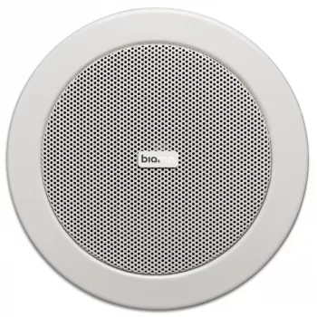 Biamp Commercial CM4 altifalante de cone duplo de 4 polegadas branco, 1 via, com fios, 15 W, 100 - 20000 Hz, 16 Ω, branco