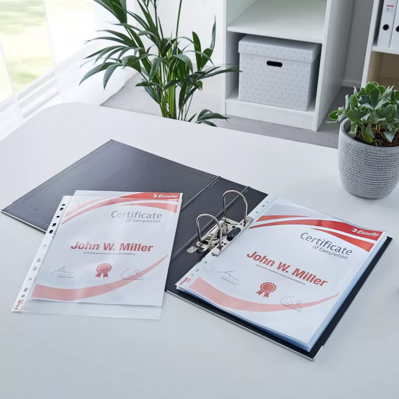 Esselte capa Heavy Duty 105my A4, 210 x 297 mm (A4), transparente, polipropileno (PP), superior, 0,105 mm, 230 mm
