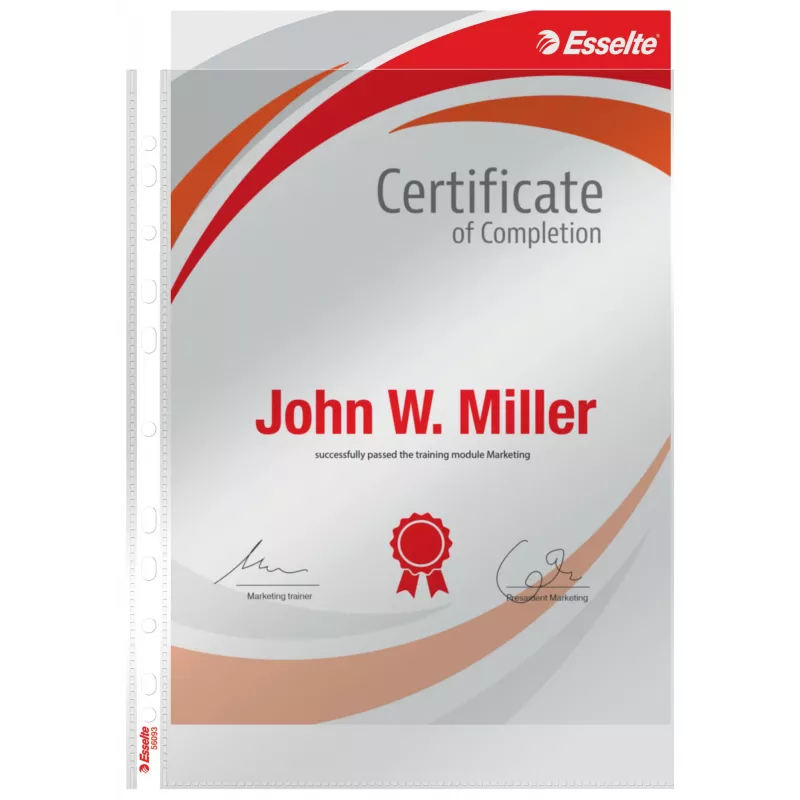 Esselte capa Heavy Duty 105my A4, 210 x 297 mm (A4), transparente, polipropileno (PP), superior, 0,105 mm, 230 mm