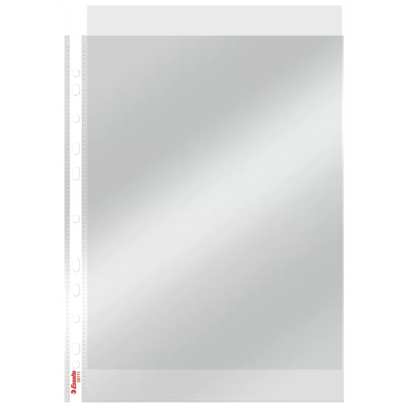 Bolsa Esselte 75my A4, 210 x 297 mm (A4), transparente, polipropileno (PP), vertical, topo, 0.075 mm