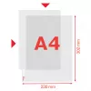 Esselte capa transparente Premium A4 aberta em cima e à esquerda, 30 % plástico reciclado pré-consumo