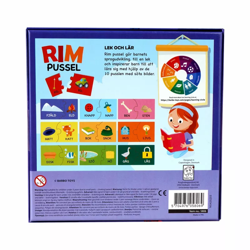 Barbo Toys puzzle pedagógico jogo de tabuleiro