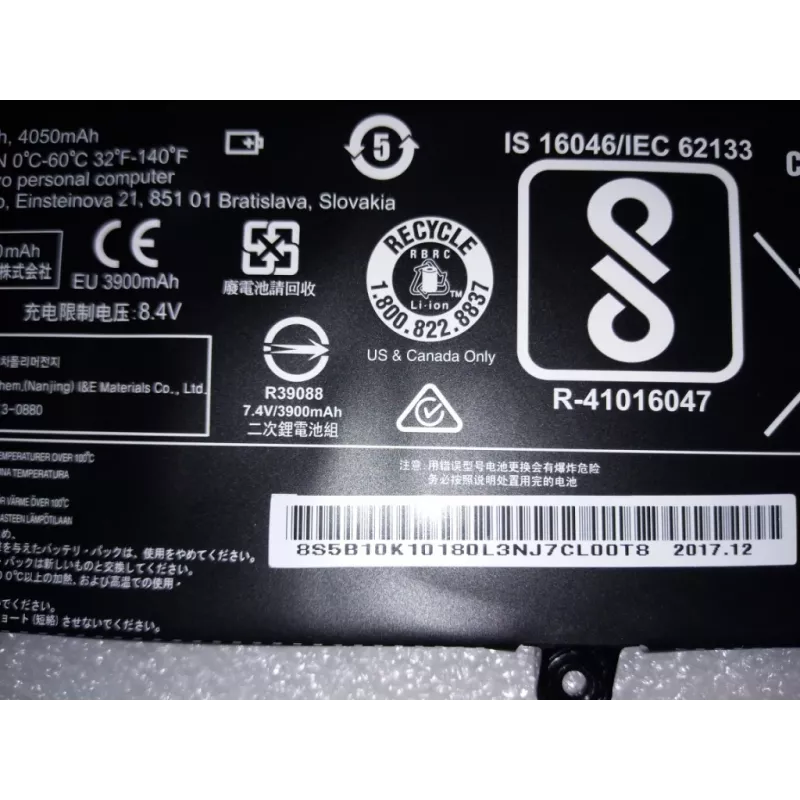 Bateria de substituição para portátil Lenovo 5B10K10180
