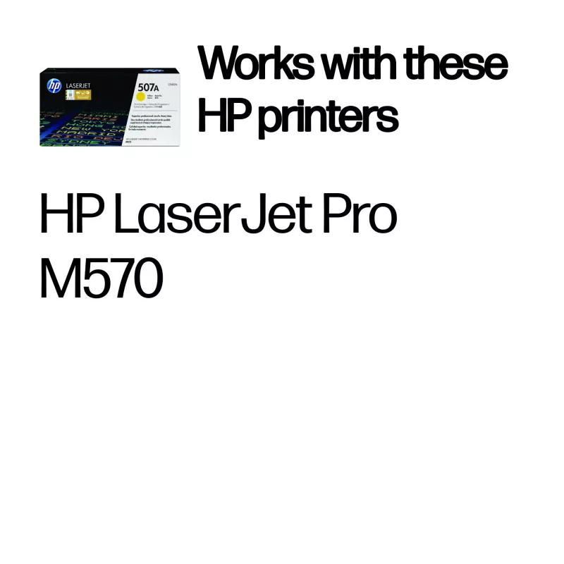 Cartucho de toner HP 507A amarelo original LaserJet, 6000 páginas, amarelo, 1 unid.