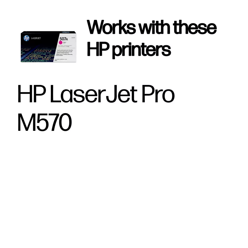 Cartucho de toner HP 507A magenta original LaserJet, 6000 páginas, magenta, 1 unid.