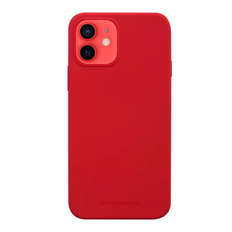 Capa de pele dbramante1928 Greenland para iPhone 12 mini — vermelho, compatível com 5,4