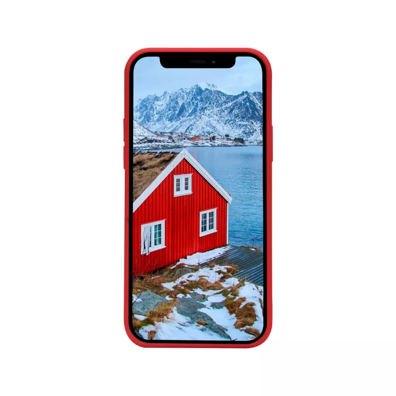 Capa de pele dbramante1928 Greenland para iPhone 12 mini — vermelho, compatível com 5,4