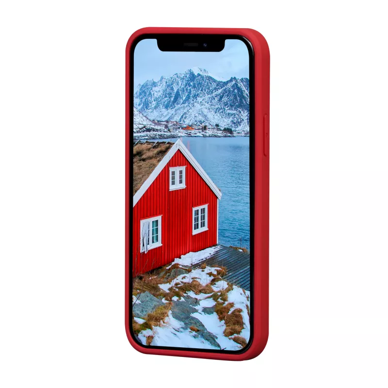 Capa de pele dbramante1928 Greenland para iPhone 12 mini — vermelho, compatível com 5,4