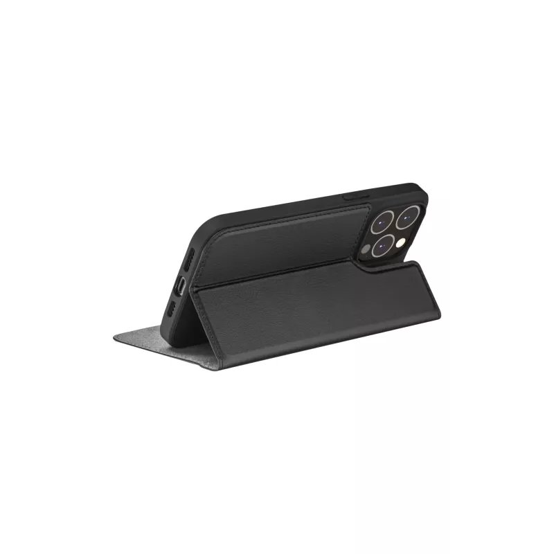Capa tipo folio para telefone dbramante1928 Oslo para iPhone 14 Pro Max — preto, 3 compartimentos para cartões, suporte de mesa, compatível com 6,7