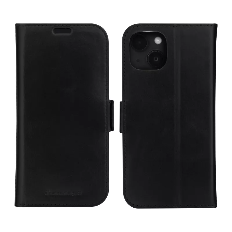 Capa tipo folio dbramante1928 Copenhagen para iPhone 15 Plus – preto, 3 compartimentos para cartões