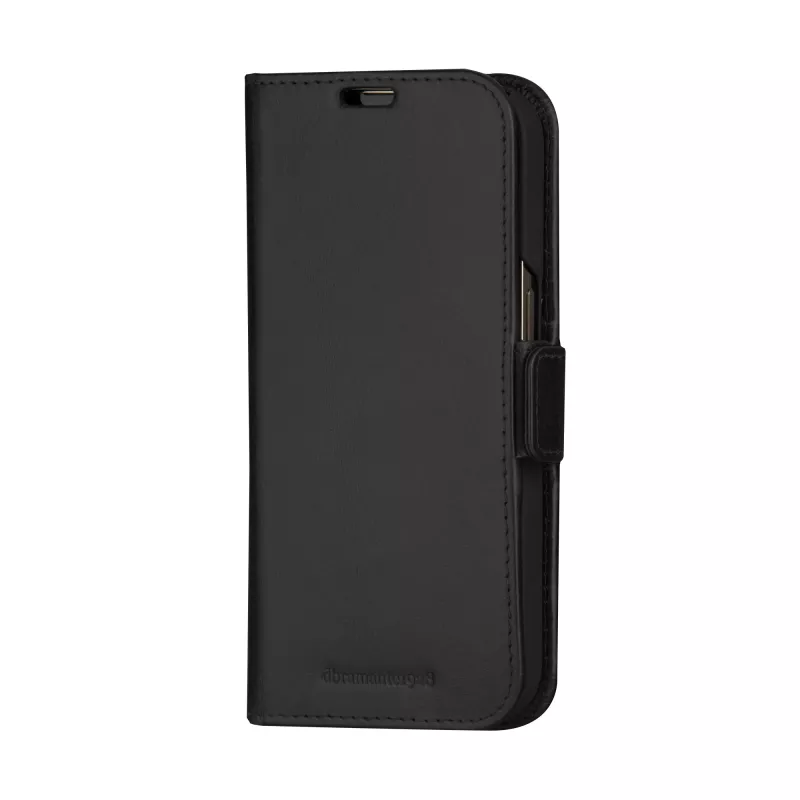 Capa tipo folio dbramante1928 Copenhagen para iPhone 15 Plus – preto, 3 compartimentos para cartões