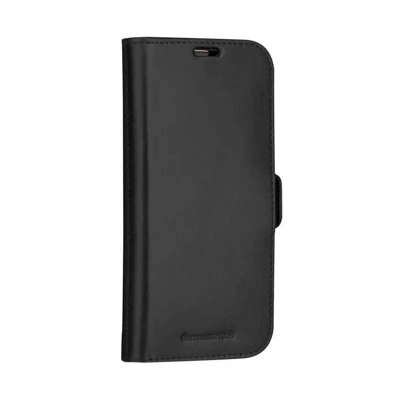 Capa tipo folio dbramante1928 Copenhagen para iPhone 15 Plus – preto, 3 compartimentos para cartões