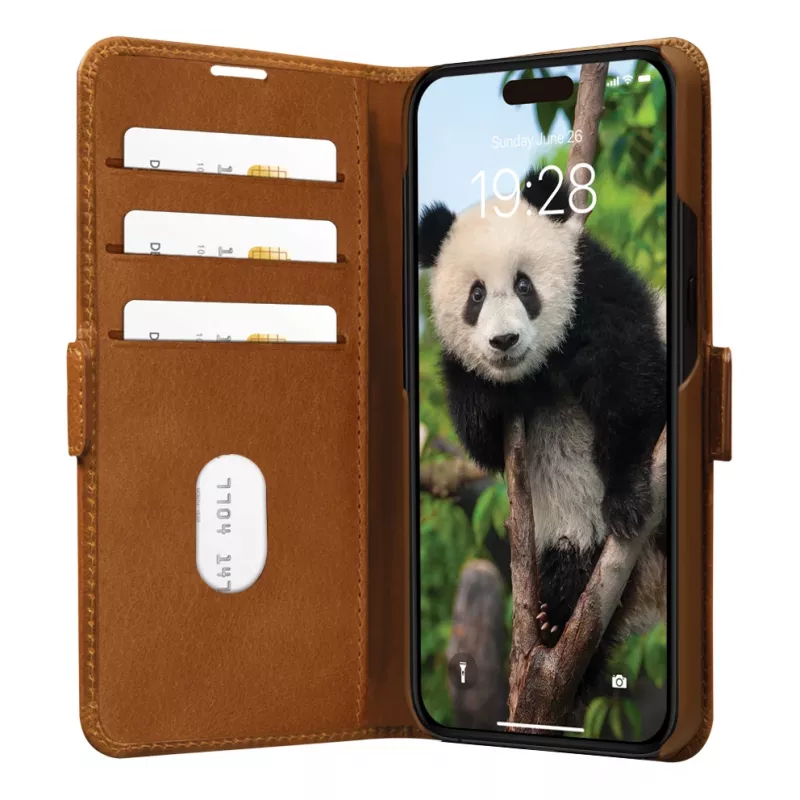dbramante1928 Copenhagen – iPhone 15 Plus – Tan, folio, Apple, iPhone 15 Plus, castanho