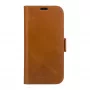 Capa tipo folio para telefone dbramante1928 Copenhagen para iPhone 15 Pro – Tan, 3 compartimentos para cartões, monocromático castanho