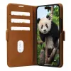 Capa tipo folio para telefone dbramante1928 Copenhagen para iPhone 15 Pro – Tan, 3 compartimentos para cartões, monocromático castanho