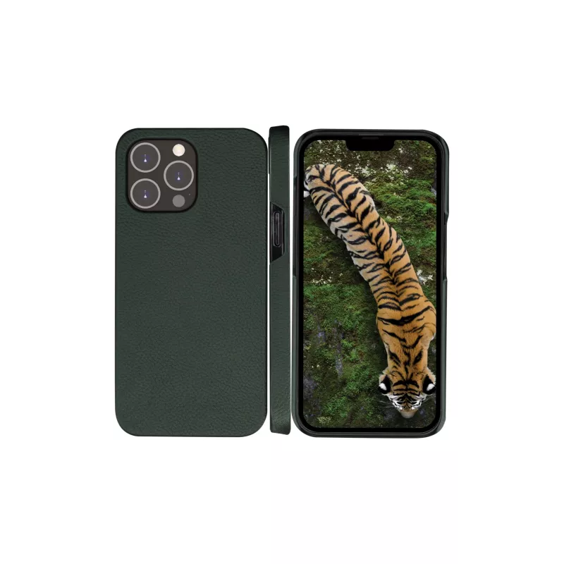 Carteira com capa dbramante1928 New York para iPhone 14 Pro Max, verde, 3 compartimentos para cartões, compatível com 6,7 polegadas