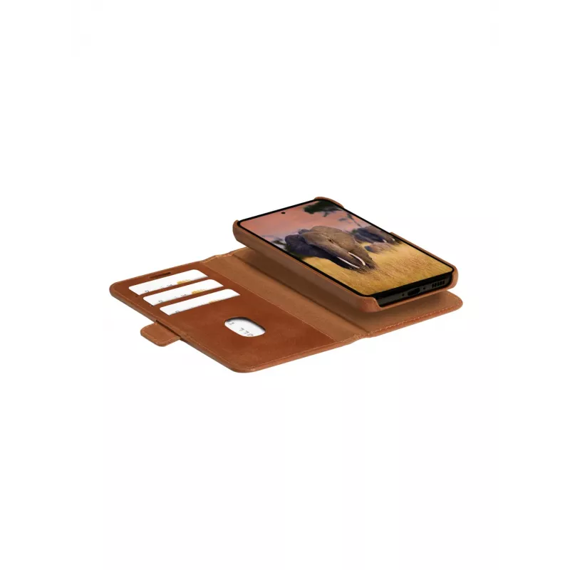 Carteira com capa dbramante1928 Lynge para Samsung Galaxy S24+ — pele, Tan, 6,7 polegadas