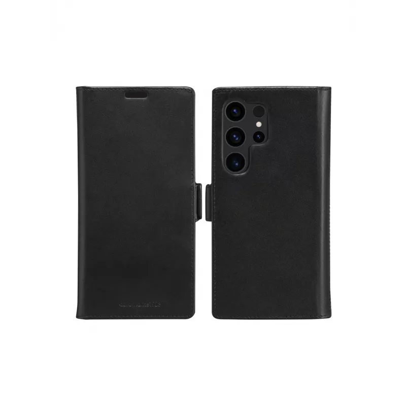 Carteira com capa dbramante1928 Galaxy S24 Ultra preto 3 compartimentos para cartões