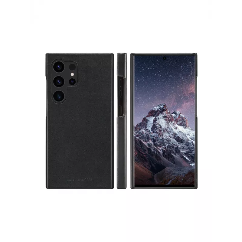 Carteira com capa dbramante1928 Galaxy S24 Ultra preto 3 compartimentos para cartões