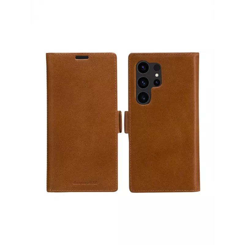 Carteira com capa dbramante1928 Lynge para Samsung Galaxy S24 Ultra — pele, Tan, 6,8 polegadas
