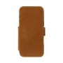 dbramante1928 Copenhagen Capa flip de pele granulada para iPhone 17 Pro Max, tan
