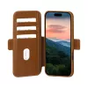 dbramante1928 Copenhagen Capa flip de pele granulada para iPhone 17 Pro Max, tan